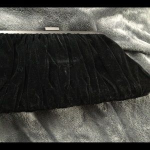 Black velvet purse with mirror